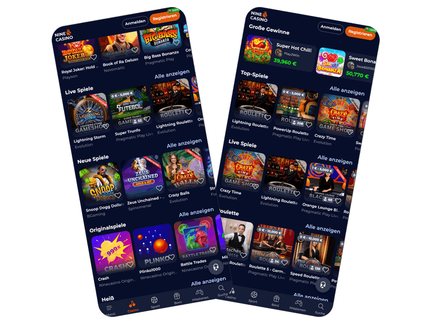 nine casino app